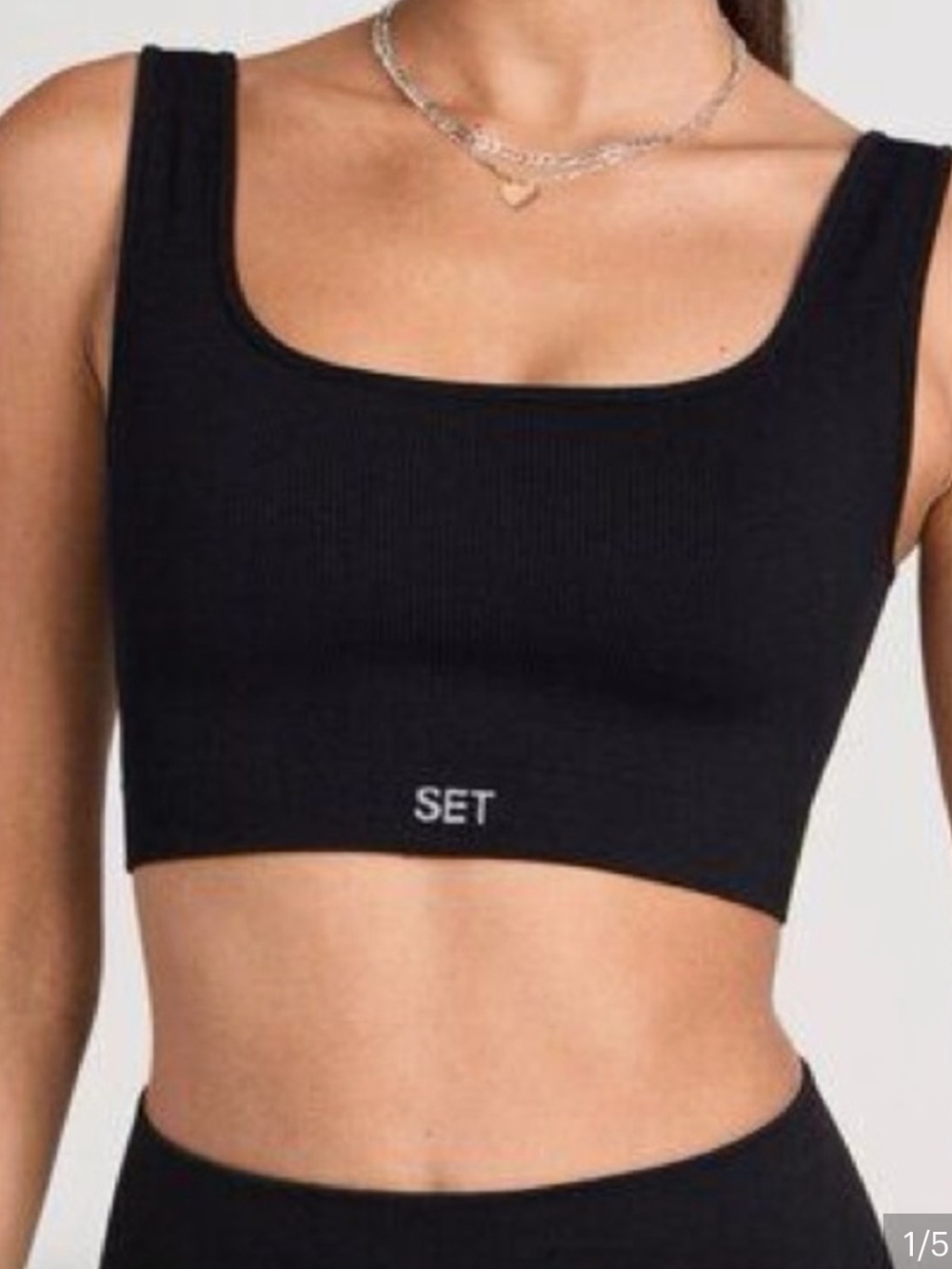 SET active black sports bra